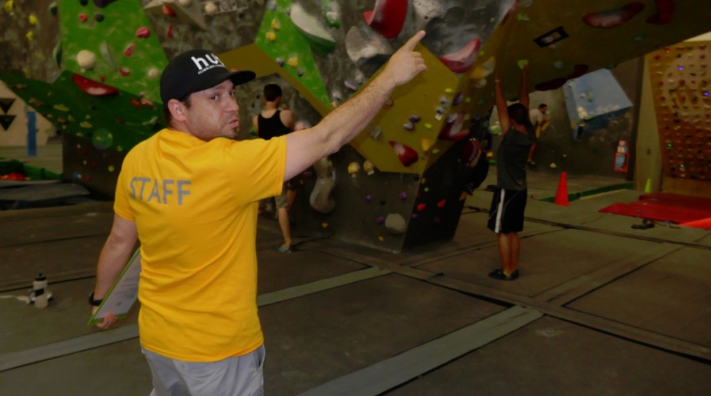 Brandon Rowland takes group on tour of the Hub climbing gym in Markham